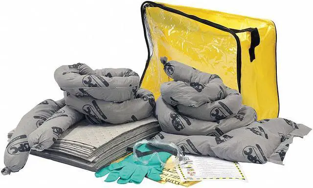 Main image of BRADY SKA-CFB Spill Kit, 15 gal Volume Absorbed per Kit, Bag, Clear/Yellow