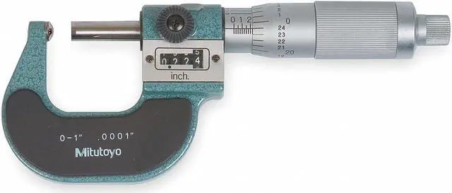 Main image of MITUTOYO 295-153 Spherical Micrometer,Flat,0-1"