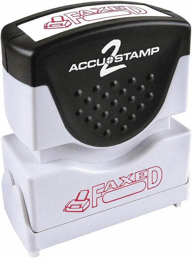 Alt view image 2 of 3 - ACCUSTAMP 2 038848 Microban Message Stamp, Faxed, 3/16"