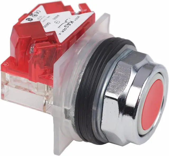 Main image of SCHNEIDER ELECTRIC 9001KR1RH6 Non-Illuminated Push Button, 30 mm, 1NC, Red