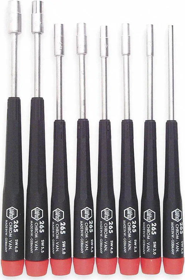 Alt view image 2 of 3 - Precision Nutdriver Set, 8pcs, Solid, mm