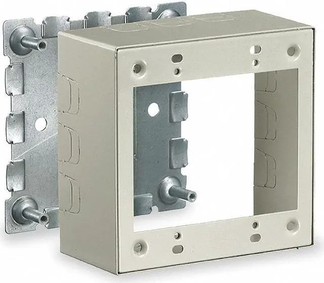 Alt view image 3 of 3 - HUBBELL WIRING DEVICE-KELLEMS HBL5744S2IVA Switch and Receptacle Box,Ivory