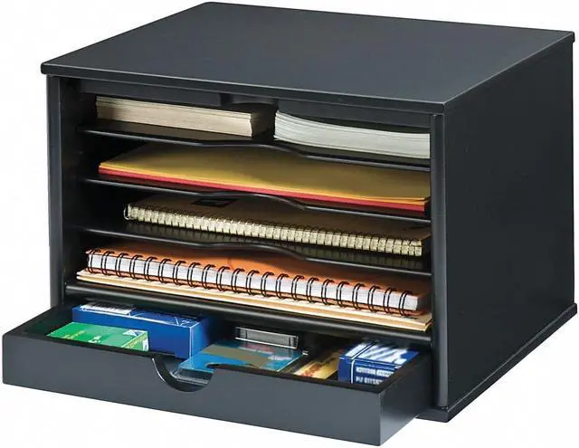 Alt view image 11 of 20 - Victor Wood Desktop Organizer, Midnight Black Collection - by Victor Technology