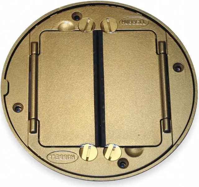 Alt view image 3 of 6 - HUBBELL WIRING DEVICE-KELLEMS S1TFCBRS Box Cover, Floor Box Type, 2 Gang,