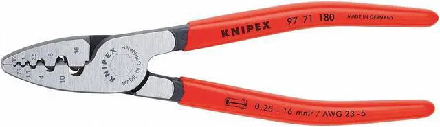 Main image of KNIPEX 97 71 180 7 1/4 in Crimper 23 to 5 AWG