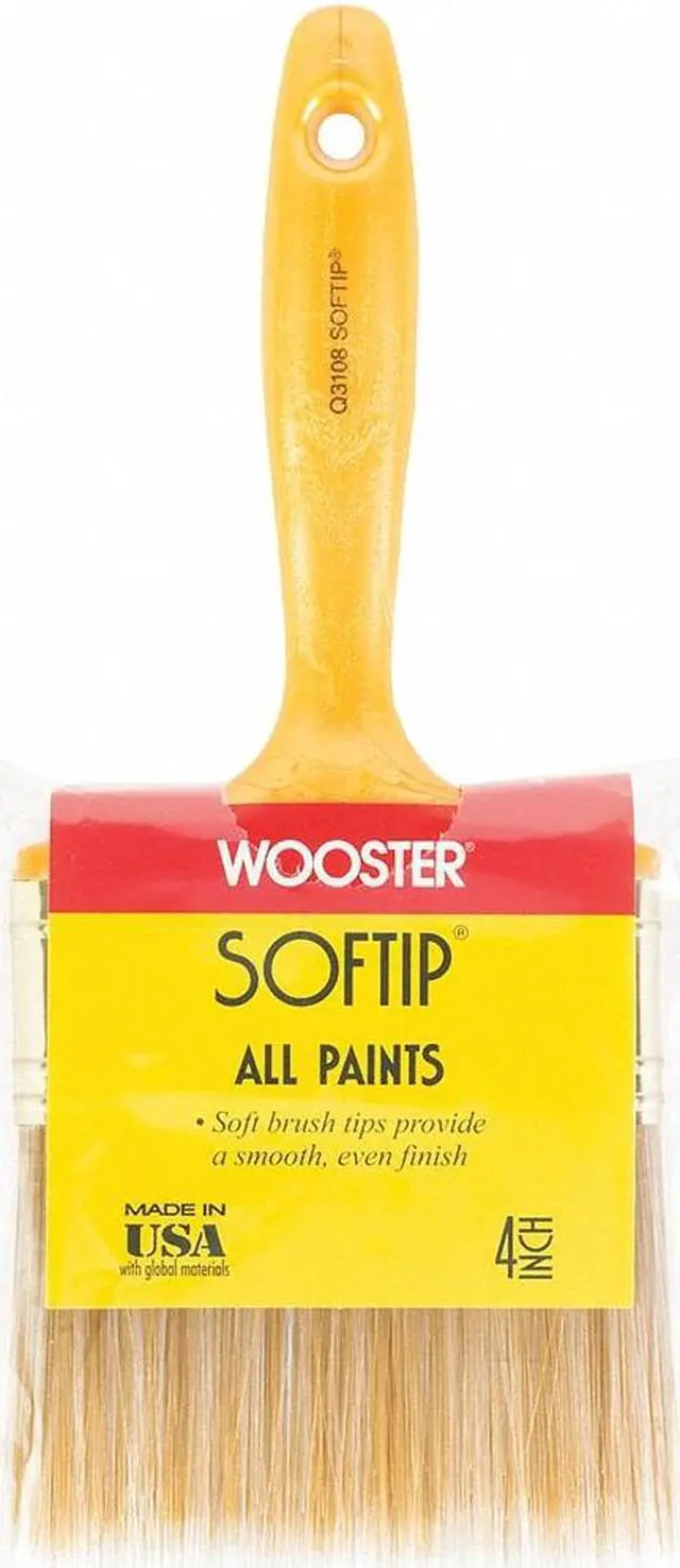 Alt view image 3 of 5 - WOOSTER Q3108-4 4" Trim/Wall Soft, Synthetic Bristle Bristle, Paint Brush,