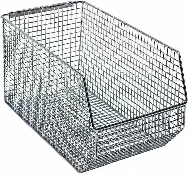 Alt view image 2 of 2 - QUANTUM STORAGE SYSTEMS QMB540C Hang & Stack Storage Bin, Wire, Chrome, 7 in H,