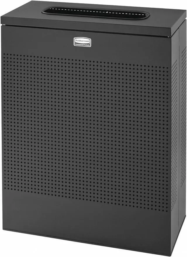 Alt view image 2 of 2 - RUBBERMAID FGSR18EPLTBK 22-1/2 gal. Steel Rectangular Fire-Resistant Trash Can,