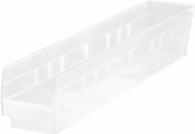 Main image of QUANTUM STORAGE SYSTEMS QSB105CL Clear Shelf Bin, 23-5/8"L x 4-1/8"W x 4"H