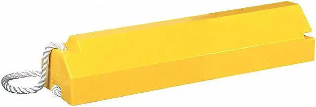 Alt view image 2 of 5 - Airplane Chock,4 In H,Urethane,Yellow MONSTER MOTION SAFETY BY CHECKERS AC4614-LR
