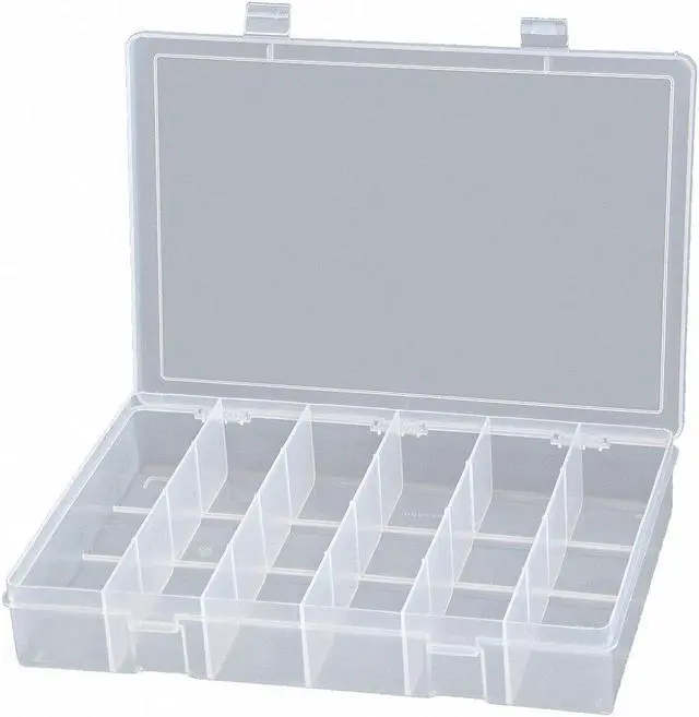 Alt view image 2 of 4 - DURHAM MFG LP6-CLEAR Compartment Box with 6 compartments, Plastic, 2 5/16 in H