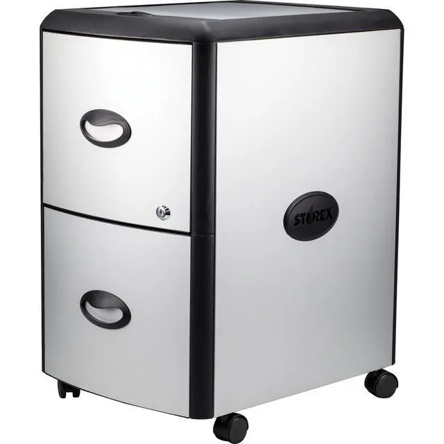 Alt view image 2 of 3 - Storex - 61351U01C - Storex Metal-clad Mobile Filing Cabinet - 19 x 15 x 23 for File - Letter - Washable, Durable,