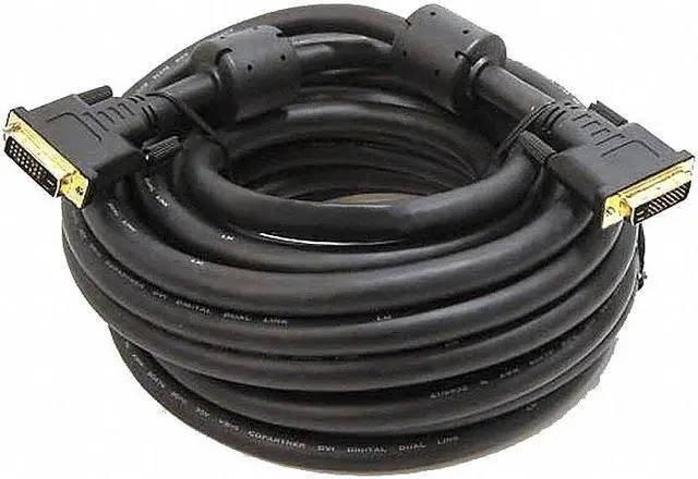 Alt view image 4 of 8 - Monoprice DVI-D Cable - 35 Feet - Black | 24AWG CL2 Dual Link 9.9 Gbps