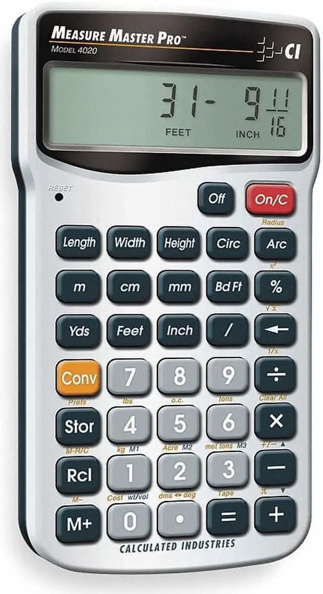Alt view image 4 of 20 - Calculator,Construction,5.5x0.5x2.9 CALCULATED INDUSTRIES 4020