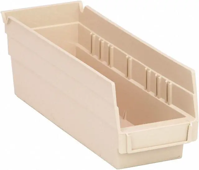 Alt view image 3 of 7 - QUANTUM STORAGE SYSTEMS QSB101IV Ivory Shelf Bin, 11-5/8"L x 4-1/8"W x 4"H