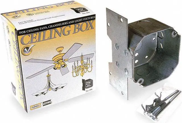 Alt view image 7 of 13 - RACO 294 Electrical Box,Round Ceiling Pan,8 Side