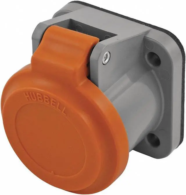 Main image of HUBBELL HBLNCO Single Pole Connector,Non-Met Cover,Orng