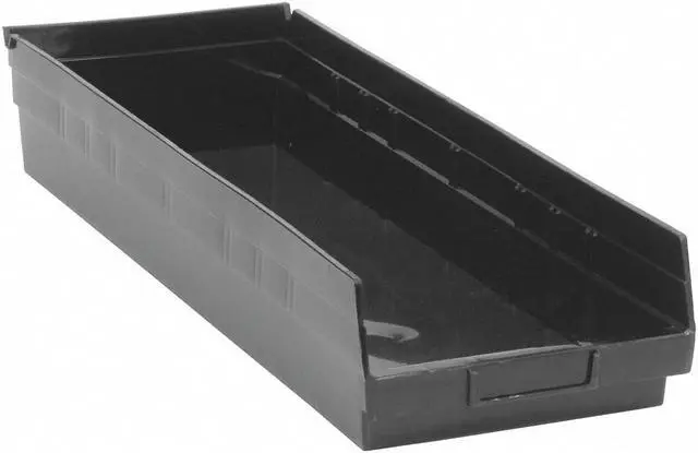 Main image of QUANTUM STORAGE SYSTEMS QSB114CO Shelf Storage Bin, Polypropylene, Black, 4 in