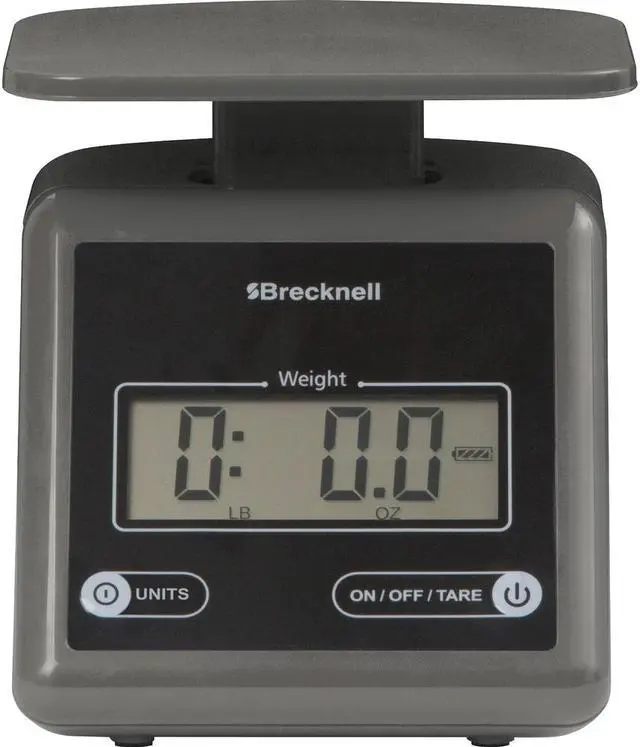 Alt view image 9 of 13 - Brecknell Electronic Postal Scale, 7 lbs Capacity, 6 4/5 x 5 3/5 Platform, Gray
