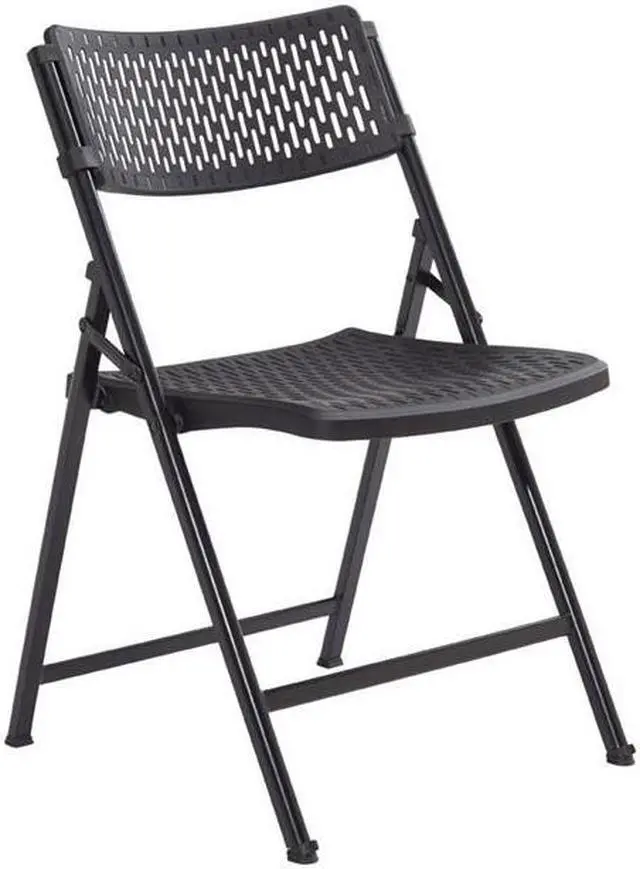 Main image of National Public Seating 1410 Airflex Series Premium Polypropylene Folding Chair - Black, Pack of 4