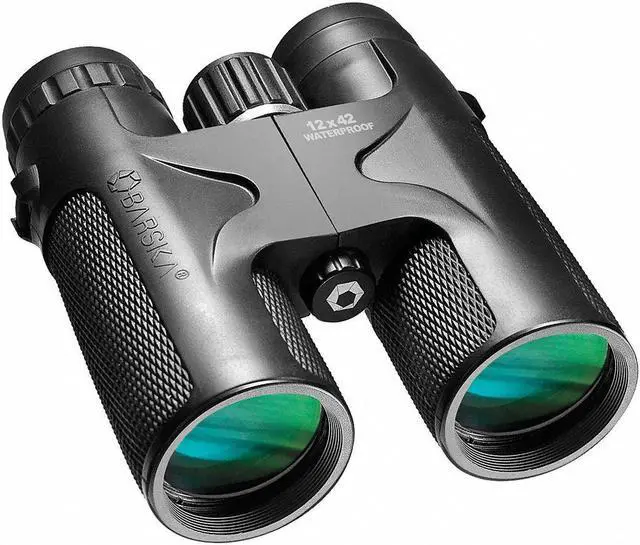 Alt view image 5 of 6 - Barska 12x42 WP Blackhawk Green Lens Binoculars Black AB11840