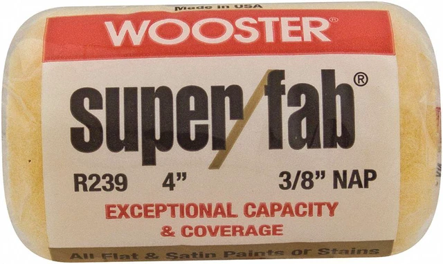 Alt view image 4 of 5 - Wooster Brush Company R239 4 in. Super Fab 0.37 in. Nap Roller Cover