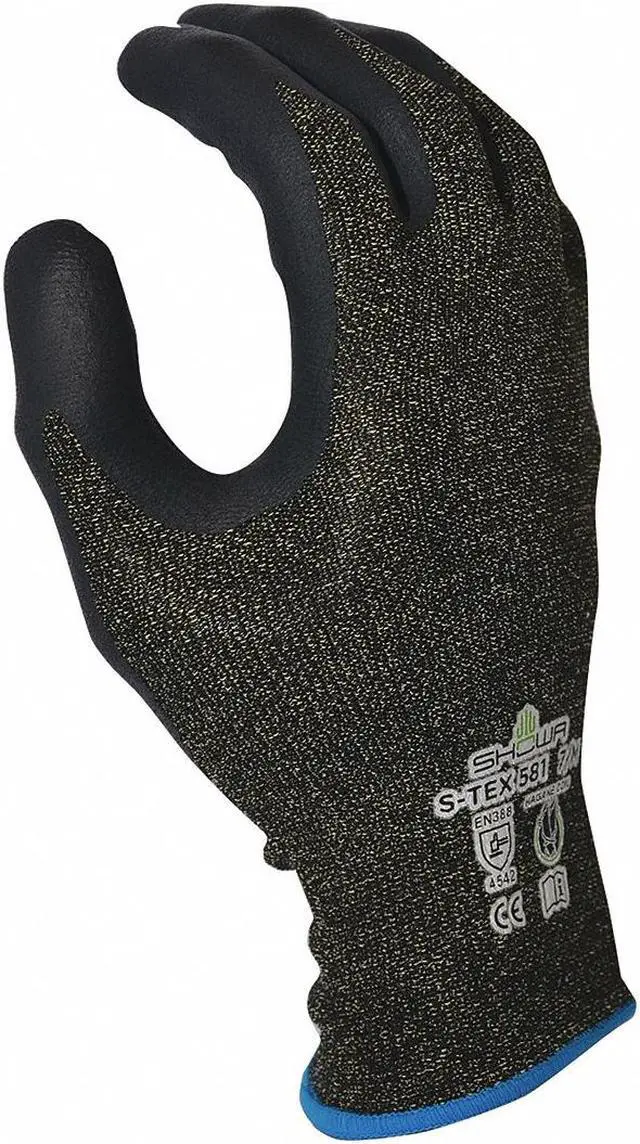 Alt view image 2 of 3 - Showa Cut Resistant Gloves Black 15 Gauge  S-TEX581L-08