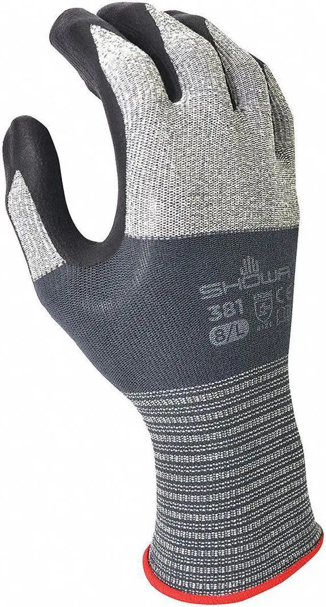 Main image of Showa Coated Gloves Black/Gray 15 Gauge  381M-07