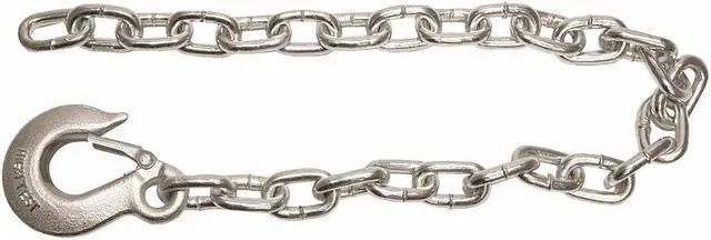 Main image of BUYERS PRODUCTS 11275 Safety Chain,Silver,3/8" Sz,2-3/64"W