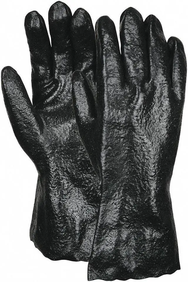 Alt view image 2 of 2 - Mcr Safety Black Pvc Rough Interlock Line, L, PK12 Black   6212R
