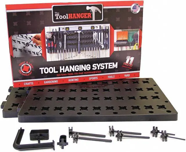 Alt view image 2 of 3 - TOOLHANGER 8209 Tool Hanger Kit,Black,50 lb. Capacity