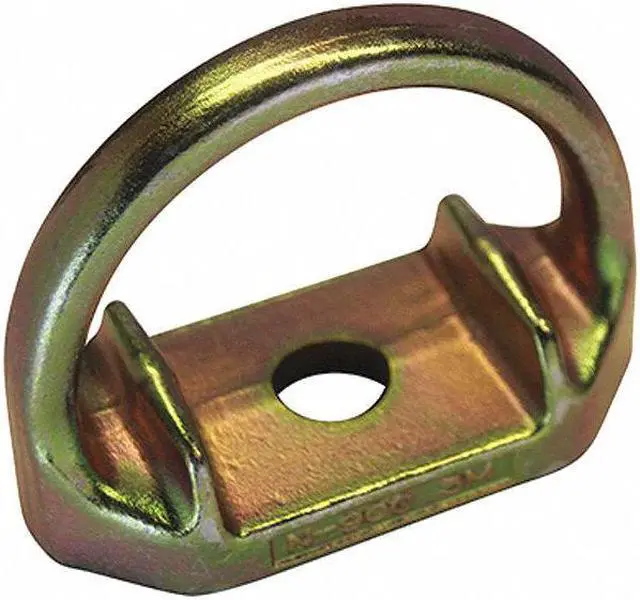 Alt view image 2 of 2 - CONDOR G7435H D-Ring Plate Anchor, 4 in Length, 310 lb Weigth Capacity, Steel