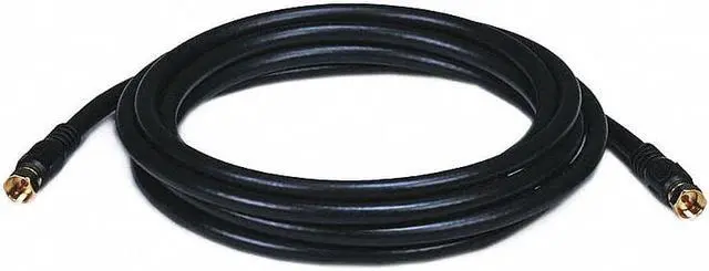 Alt view image 2 of 10 - Monoprice 10 ft. RG-6 Coaxial Cable, Black; For Use With Video Equipment 6313