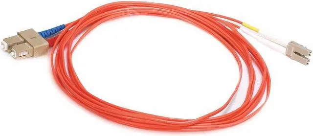 Alt view image 4 of 14 - Monoprice Fiber Optic Cable - 3 Meter - Orange | LC to SC OM1, 62.5/125 Type, Multi Mode, Duplex