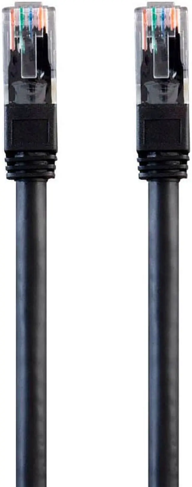 Alt view image 2 of 6 - Monoprice Cat6 Ethernet Patch Cable - 7 Feet - Black | Snagless RJ45, Stranded, 550MHz, UTP, Pure Bare Copper Wire, 24AWG, Outdoor Rated