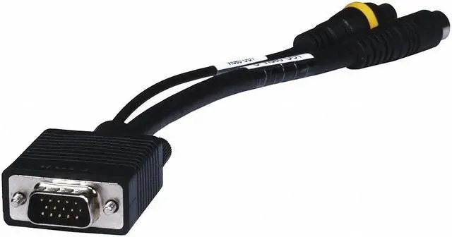 Alt view image 4 of 8 - Monoprice VGA to S-Video/RCA (Composite) Adapter Cable - Black