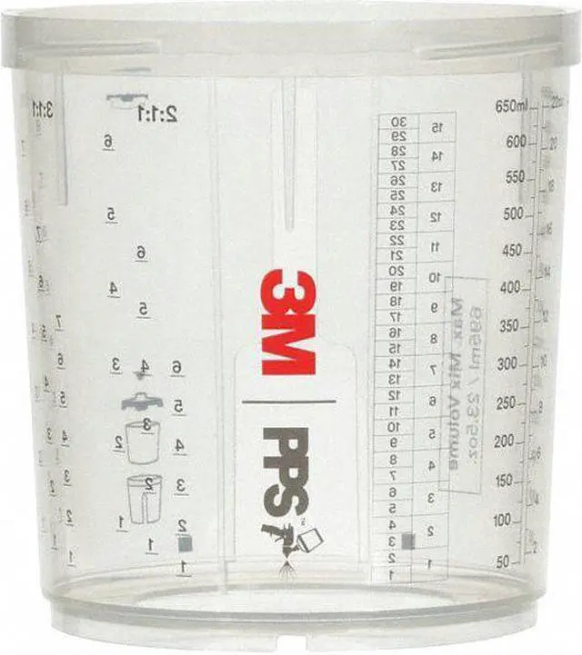 Main image of 3m Pressure Spray Gun Cup, 22 fl. oz. Capacity, 2 PK   26001