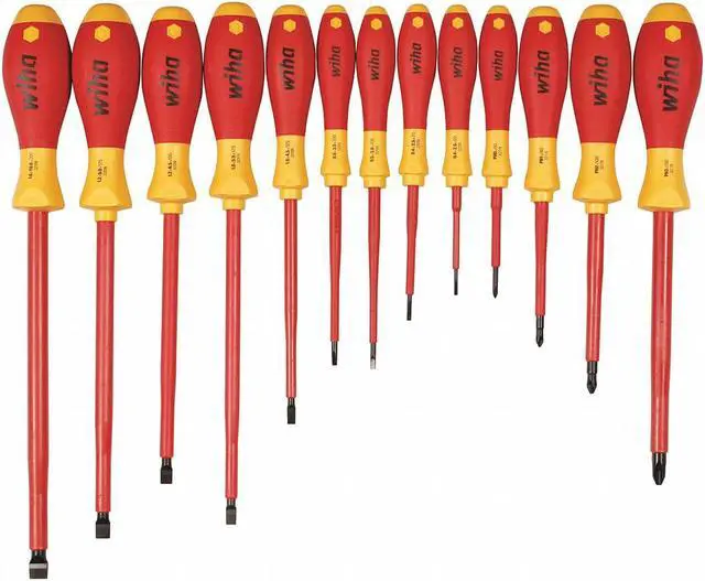 Main image of Wiha Tools Insulated Screwdriver Set Insulated with Black Oxide Tip  32094