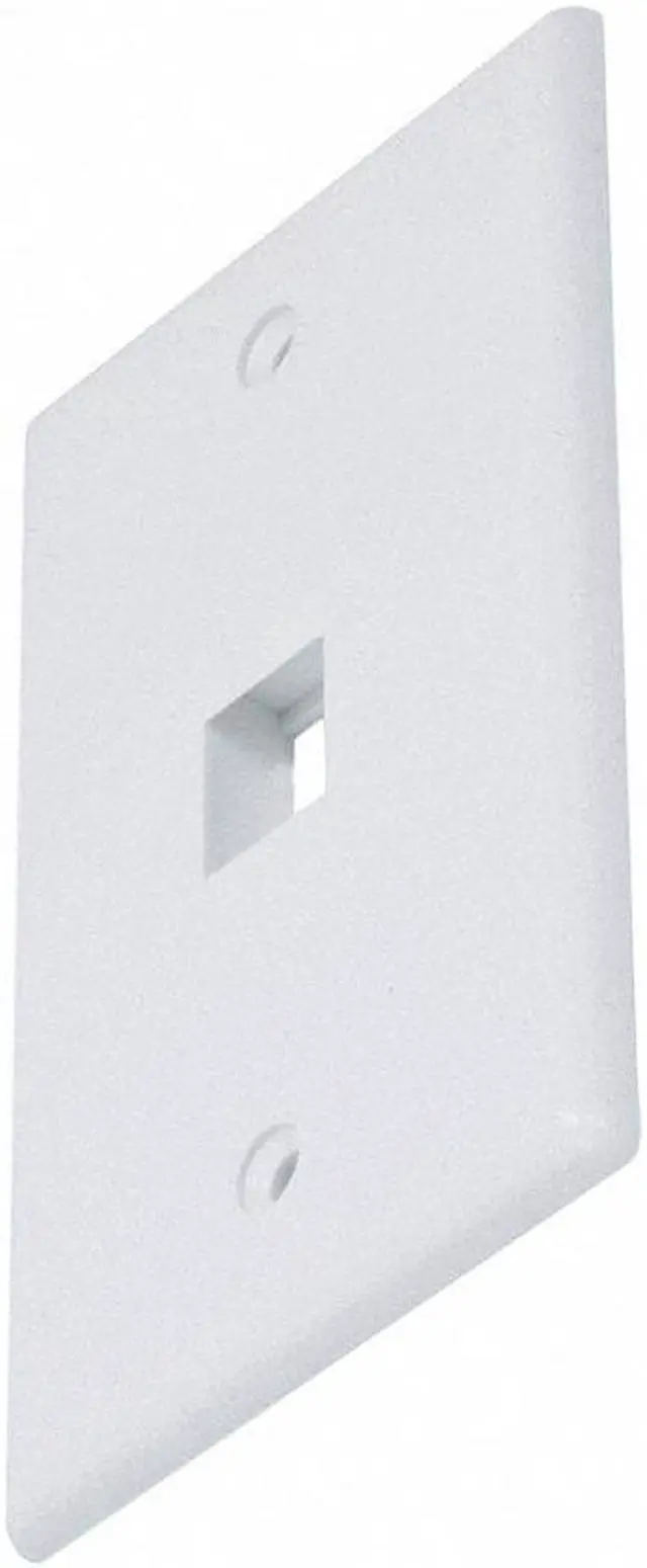 Alt view image 7 of 11 - Monoprice 1-Hole 1-Gang Keystone Wall Plate - White