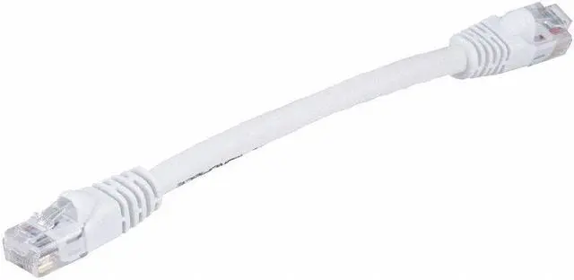 Alt view image 3 of 15 - Monoprice Cat6 Ethernet Patch Cable - 0.5 Feet - White | Network Internet Cord - RJ45, Stranded, 550Mhz, UTP, Pure Bare Copper Wire, 24AWG