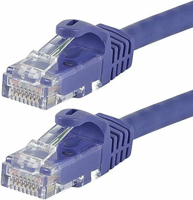 Alt view image 3 of 4 - Monoprice Cat6 Ethernet Patch Cable - 3 Feet - Purple | Network Internet Cord - RJ45, Stranded, 550Mhz, UTP, Pure Bare Copper Wire, 24AWG - Flexboot Series