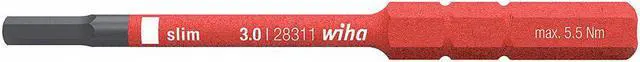 Main image of Wiha Tools 4.0mm Hex Insulated Screwdriver Blade, 5/32" Hex Black Oxide   28336