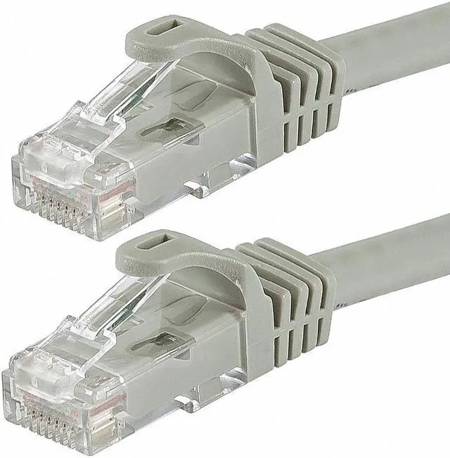 Alt view image 2 of 10 - Monoprice Cat6 Ethernet Patch Cable - 5 Feet - Gray | Network Internet Cord - RJ45, Stranded, 550Mhz, UTP, Pure Bare Copper Wire, 24AWG - Flexboot Series