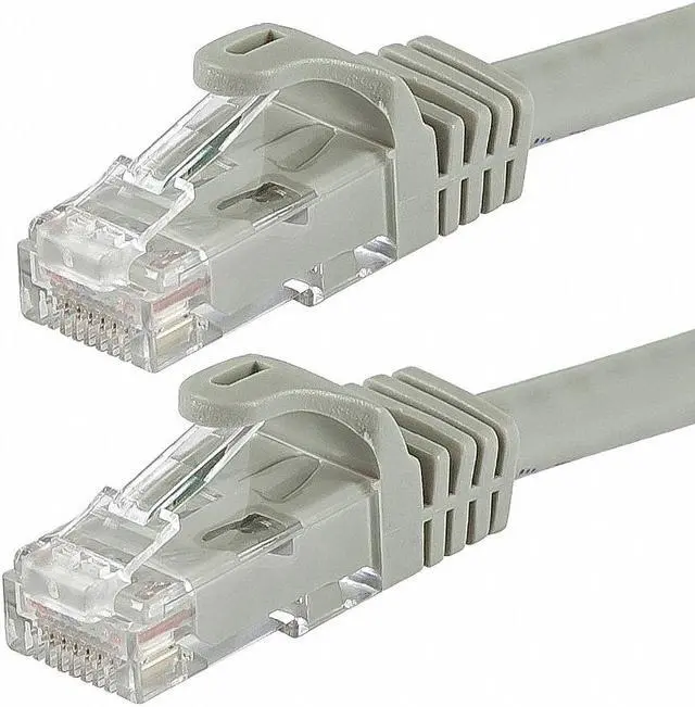 Alt view image 3 of 11 - Monoprice Cat6 Ethernet Patch Cable - 10 Feet - Gray | Network Internet Cord - RJ45, Stranded, 550Mhz, UTP, Pure Bare Copper Wire, 24AWG - Flexboot Series