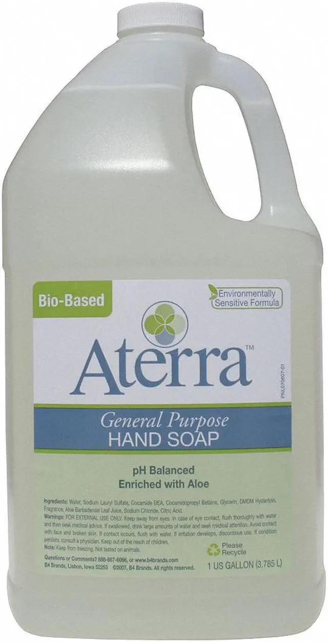 Main image of ATERRA 12067 1 gal. Liquid Hand Soap Jug, PK 1