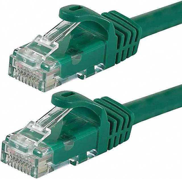 Alt view image 3 of 4 - Monoprice Cat6 Ethernet Patch Cable - 50 Feet - Green | Network Internet Cord - RJ45, Stranded, 550Mhz, UTP, Pure Bare Copper Wire, 24AWG - Flexboot Series