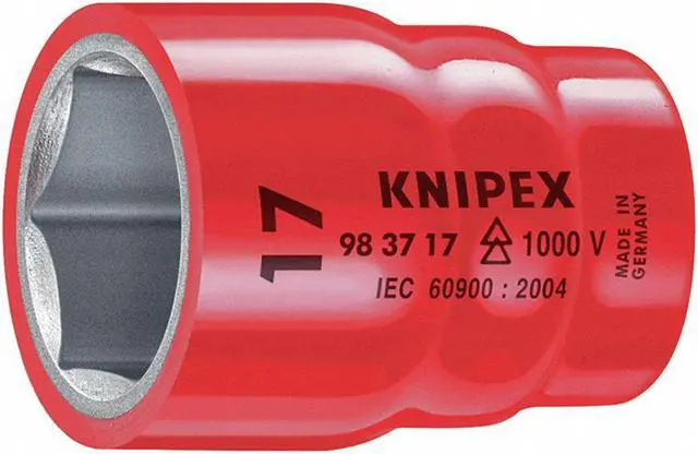 Alt view image 2 of 3 - Knipex 98-37-17 Insulated 17 mm 6 Point 3/8" Socket
