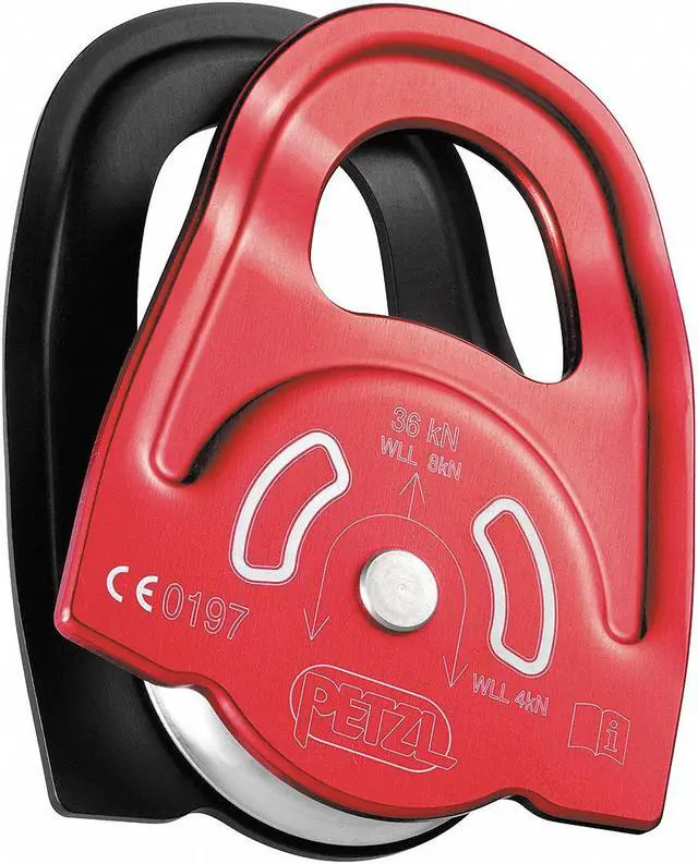 Alt view image 2 of 3 - PETZL P60A Prusik Minder Pulley,8100 lbs,Red/Black