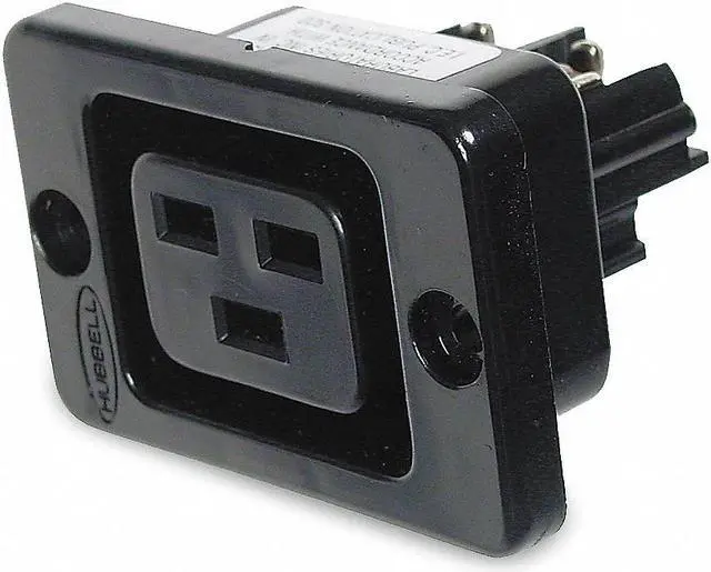 Alt view image 2 of 2 - HUBBELL WIRING DEVICE-KELLEMS H320R Receptacle, 20 A Amps, 250V AC, Panel