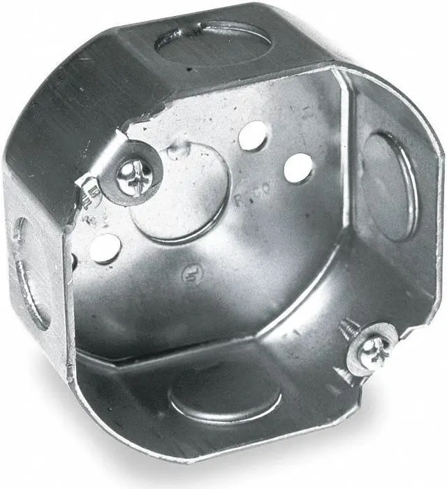 Main image of RACO 110 Electrical Box, 11.8 cu in, Octagon Box Type, 1 Gang, Galvanized